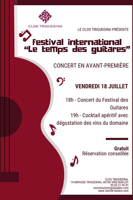 Concert avant première - Festival Le Temps des Guitares