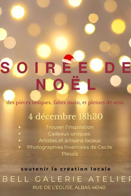 Soirée de Noël à la Bell galerie atelier