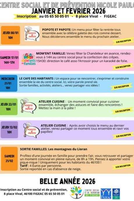 "Popote et Papote" à Figeac, atelier cuisine : galette des rois