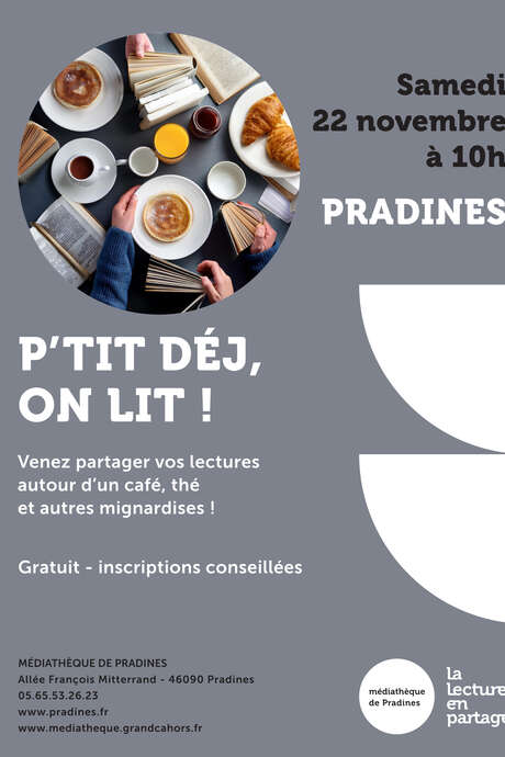 P'tit déj, on lit ! à la médiathèque de Pradines