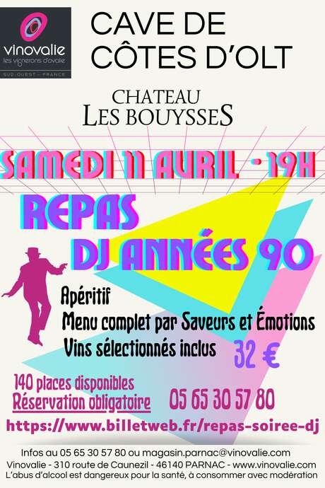 Repas et soirée DJ année 90