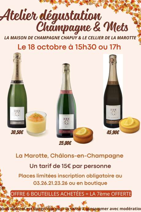 Atelier Dégustation Champagne & Mets
