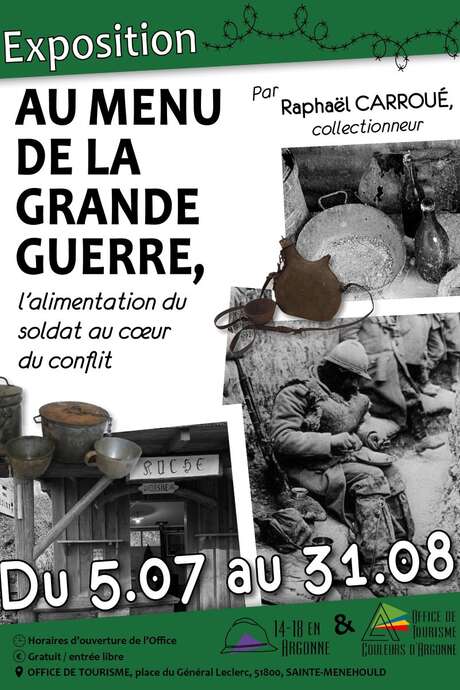 Exposition : "Au menu de la grande guerre, l'alimentation du soldat au coeur du conflit"