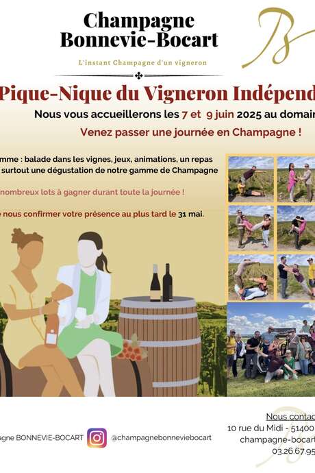 Pique-nique des Vignerons Indépendants - Champagne Bonnevie-Bocart Pique-nique des Vignerons Indépendants - Champagne Bonnevie-Bocart