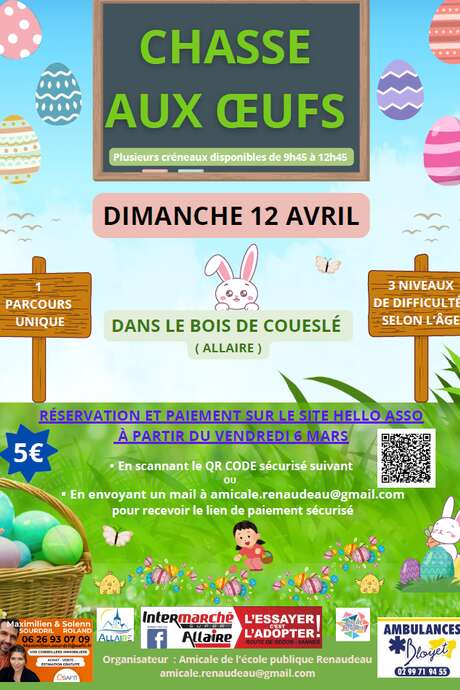 Chasse aux oeufs dans les bois