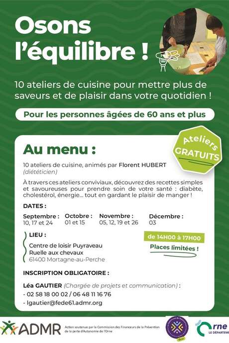 Atelier de cuisine pour sénior