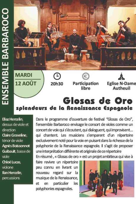 P'tit festival d'Autheuil Concert Ensemble Barbaroco