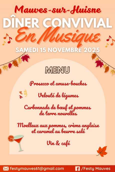 Dîner convivial en musique
