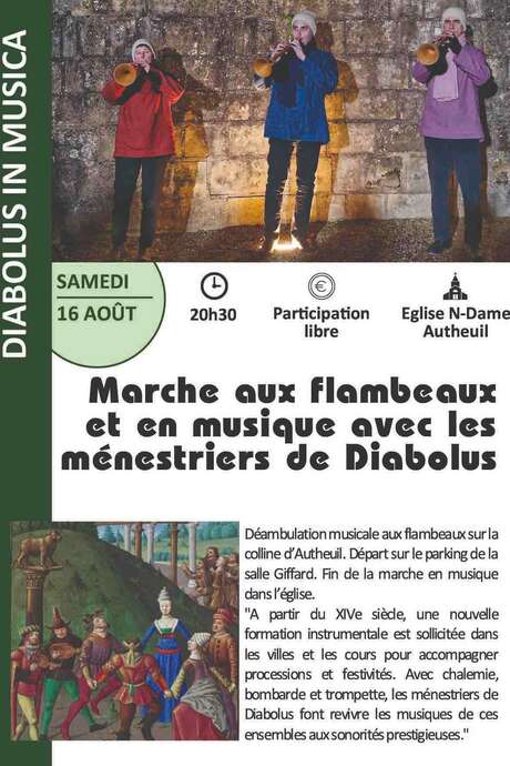 P'tit festival d'Autheuil Marche musicale au flambeaux