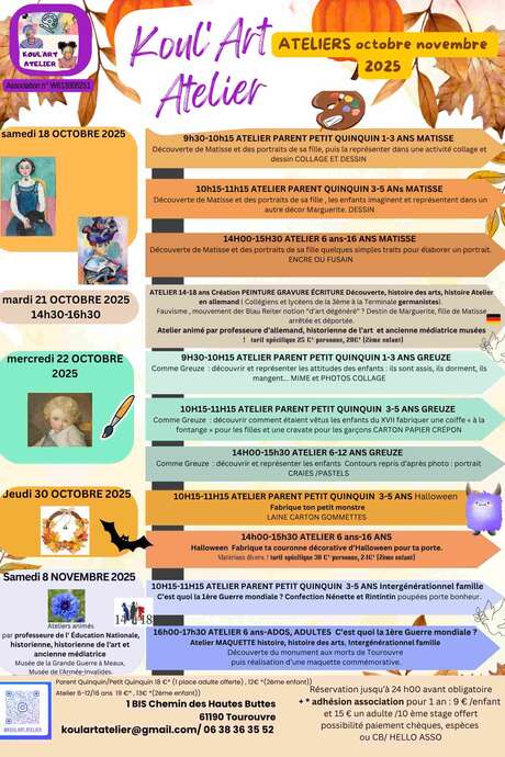 Koul'Art ateliers vacances