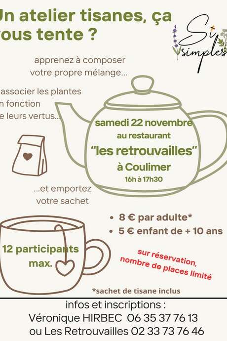 Atelier - Fabrication de tisanes