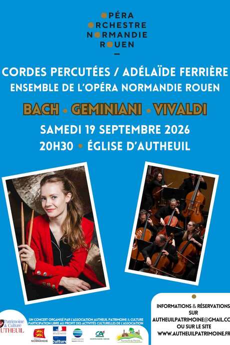 Cordes percutées par l'ensemble de l'opéra Normandie Rouen