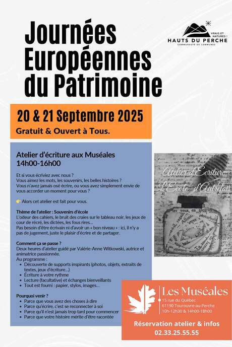 JEP Ateliers d'écriture