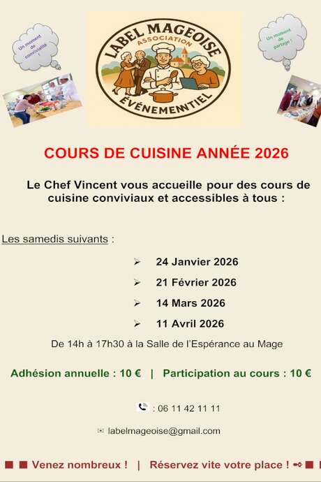 Cours de Cuisine 2026