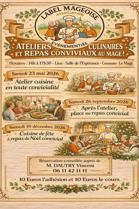 Ateliers culinaires et repas conviviaux au mage !