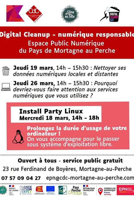 Digital Clean Up - Install Party Linux