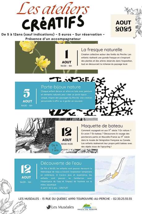 Ateliers créatifs  5-12 ans