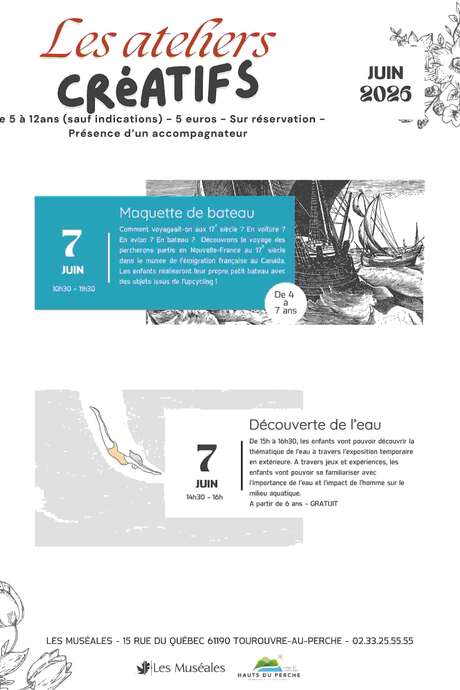 Ateliers créatifs de 4 à 7 ans