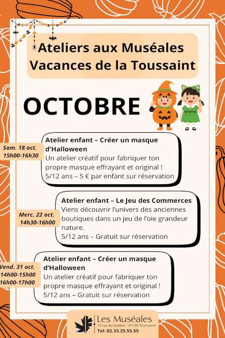 Ateliers créatifs masques d'Halloween