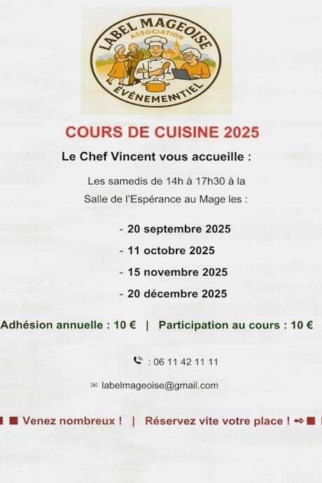 Cours de Cuisine 2025