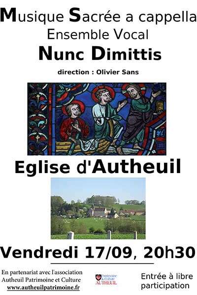Concert de l'ensemble vocal Nunc Dimittis Concert de l'ensemble vocal Nunc Dimittis