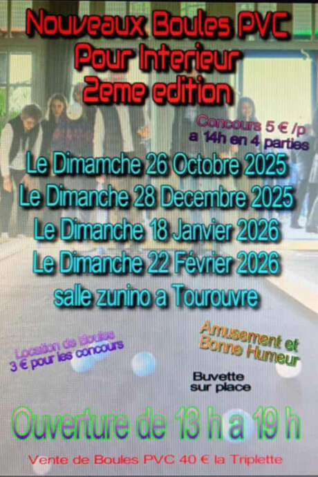 Concours de pétanque boules pvc