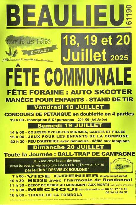 Fête communale de Beaulieu