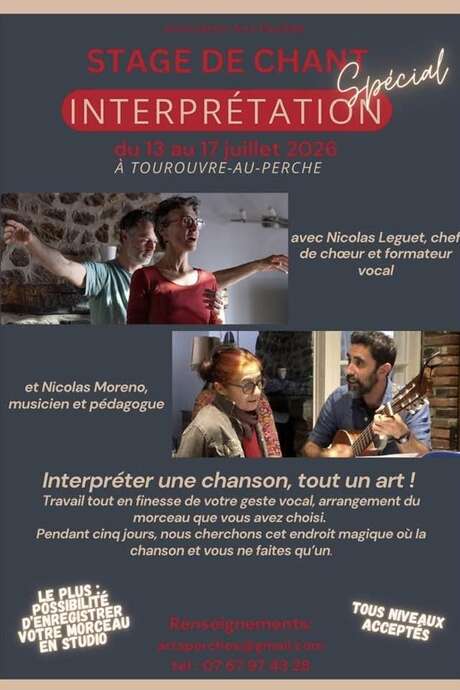 Stage de Chant  "interprétation"