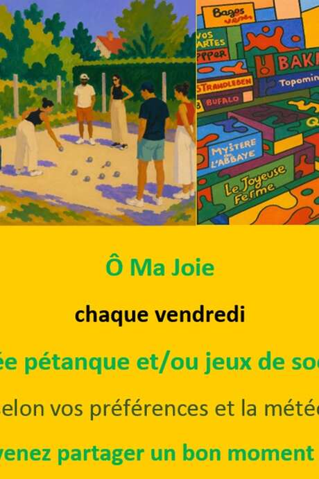 Soirée pétanque et ou jeux de société