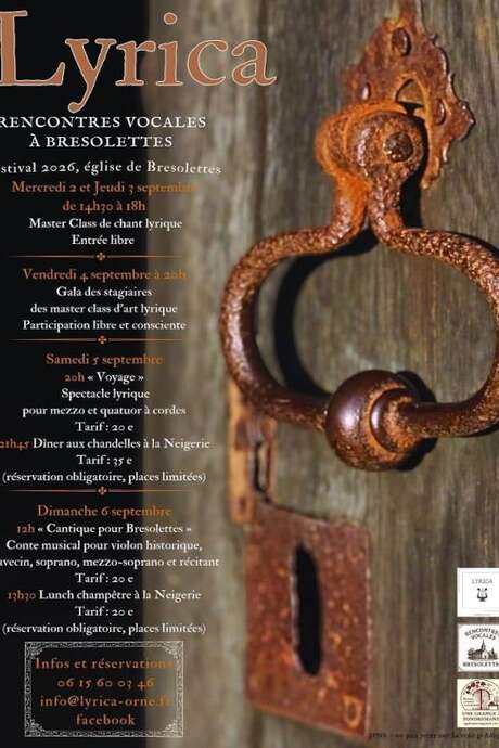 « Cantique pour Bresolettes » Conte musical pour violon historique, clavecin, soprano, mezzo-soprano et récitant