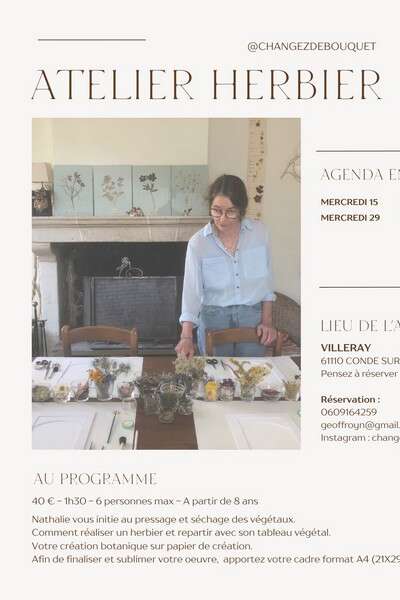 Ateliers herbier avec Nathalie Geoffroy