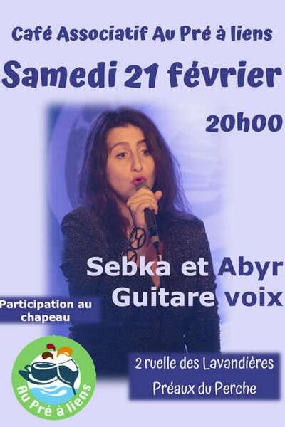 Concert de "Sebka et Abyr"au café associatif "Au Pré à liens"