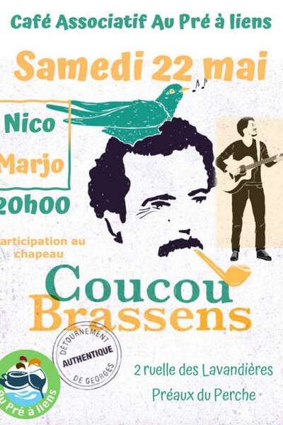 Nico Marjo chante Brassens au café associatif "Au Pré à liens"