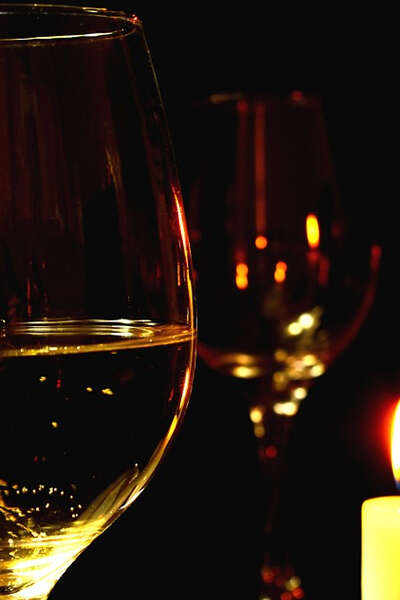 Diner de la Saint Valentin aux chandelles