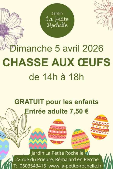 Chasse aux oeufs au Jardin de la Petite Rochelle