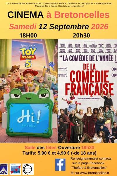 Cinéma à Bretoncelles - 2 séances (Toy Story 5 & De La Comédie-Française)