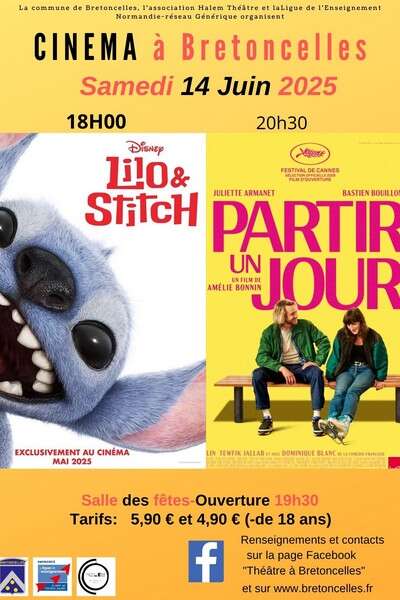 Cinéma à Bretoncelles - 2 séances (Lilo & Stitch - Partir un Jour)