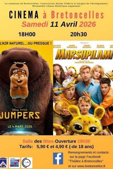 Cinéma à Bretoncelles - 2 séances (Jumpers & Marsupilami)