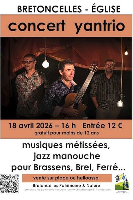 Concert de YANTRIO - Concert jazz manouche et chansons françaises