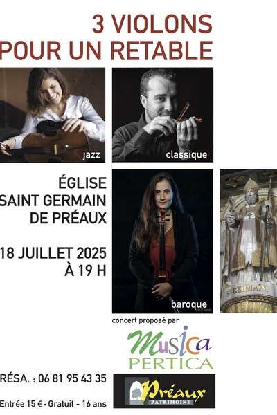 3 violons pour un retable - Concert
