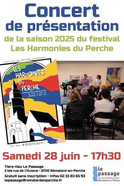 Concert de présentation de la saison 2025 du festival Les Harmonies du Perche