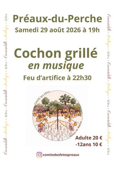 Cochon grillé en musique & feu d'artifice