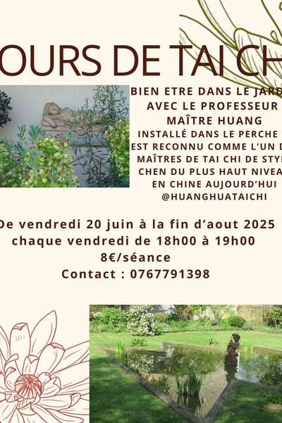 Cours de Tai-chi au jardin de la Petite Rochelle