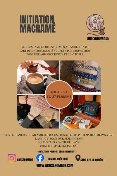 Ateliers d'initiation au micro-macramé