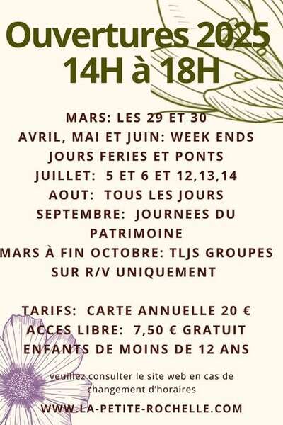 Journées du Patrimoine - Jardin de la Petite Rochelle