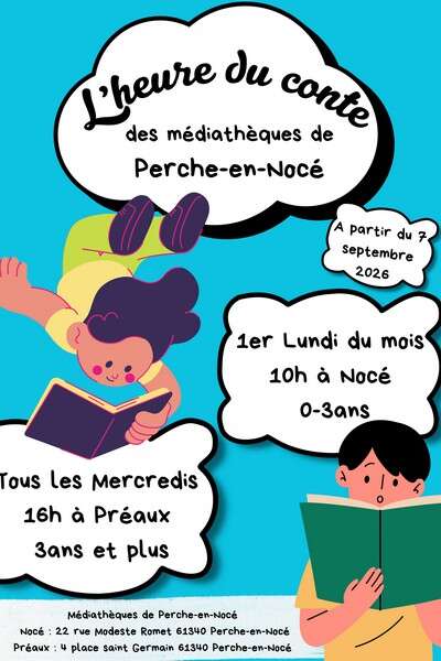 L'heure du conte à la Médiathèque de Nocé