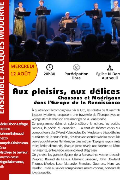 P'tit festival d'Autheuil : Concert d'ouverture par l'ensemble Jacques Moderne