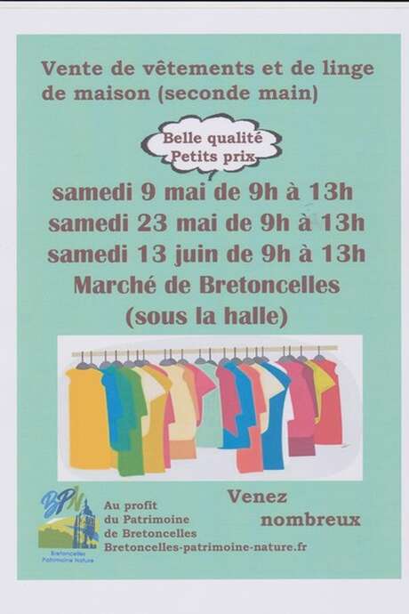 Vente de vêtements et linge de maison seconde main