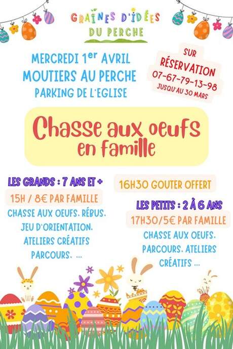 Chasse aux oeufs en famille