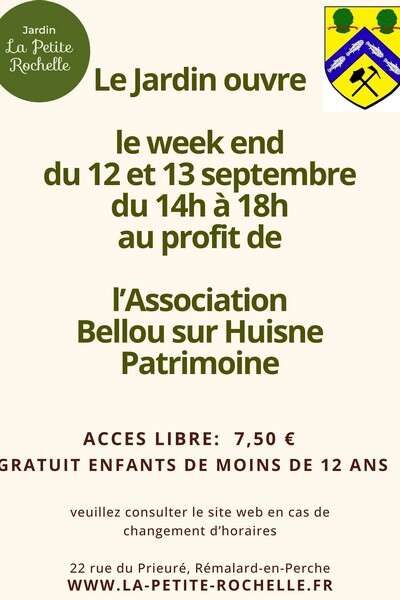 Ouverture du jardin de la Petite Rochelle au profit de Bellou-sur-Huisne Patrimoine